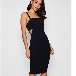 Black Cutout Midi Dress